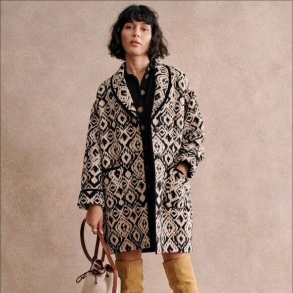 Sezane Jackets & Blazers - Sézane RARE Henri Coat in Ethnic Jacquard Size 36/US 4